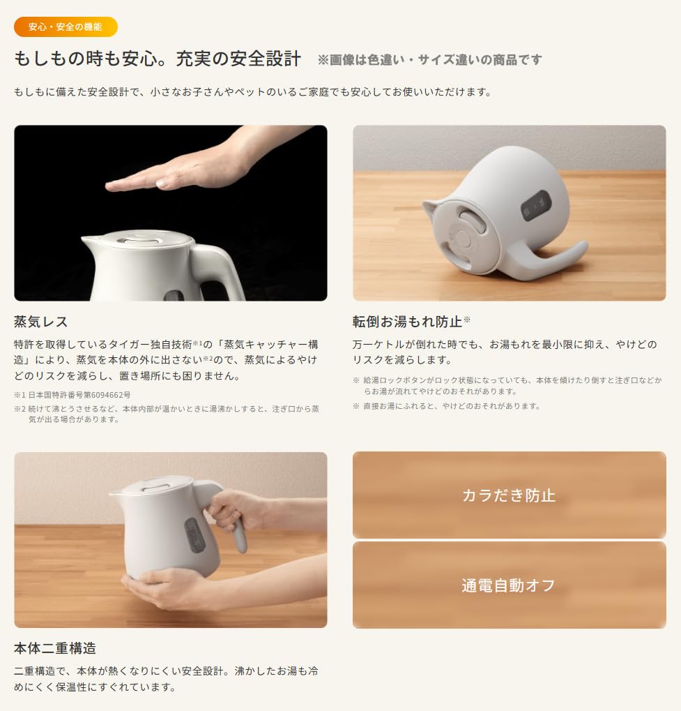 Amazon | タイガー魔法瓶(TIGER) 電気ケトル 温度調節機能付き