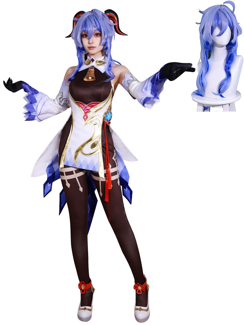 Amazon.co.jp: 【COSPLEE】原神 甘雨 コスプレ衣装 フルセット