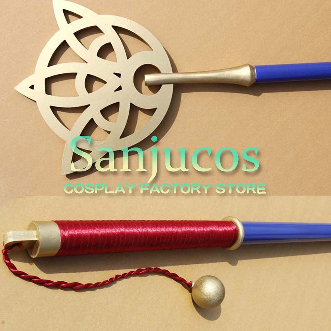 Amazon.co.jp: コスプレ 道具 に適合する ユウナ 杖 FFX FF10 150CM