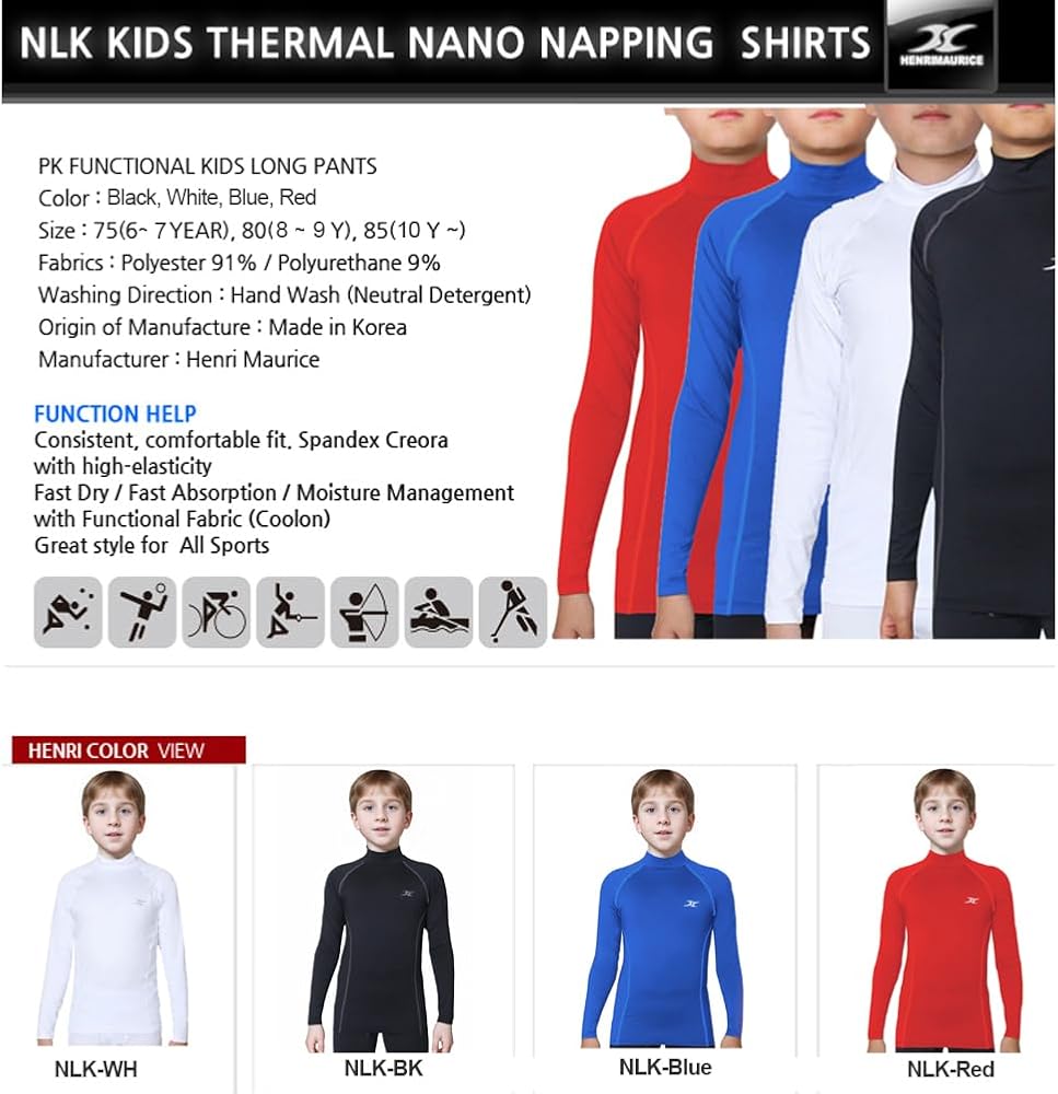 Amazon.com: Thermal Underwear Kids Mock Turtleneck Shirts