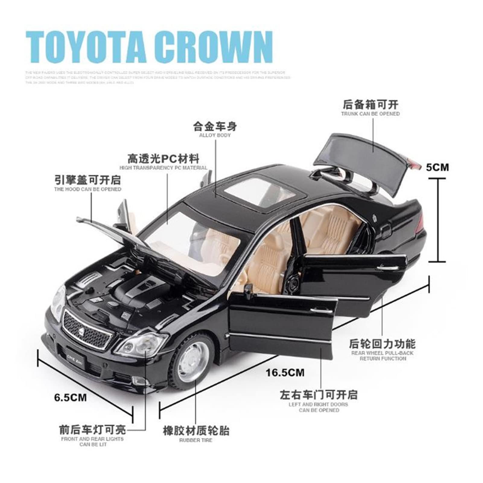 Amazon.co.jp: 1:32トヨタクラウンおもちゃ金属合金車ダイキャスト