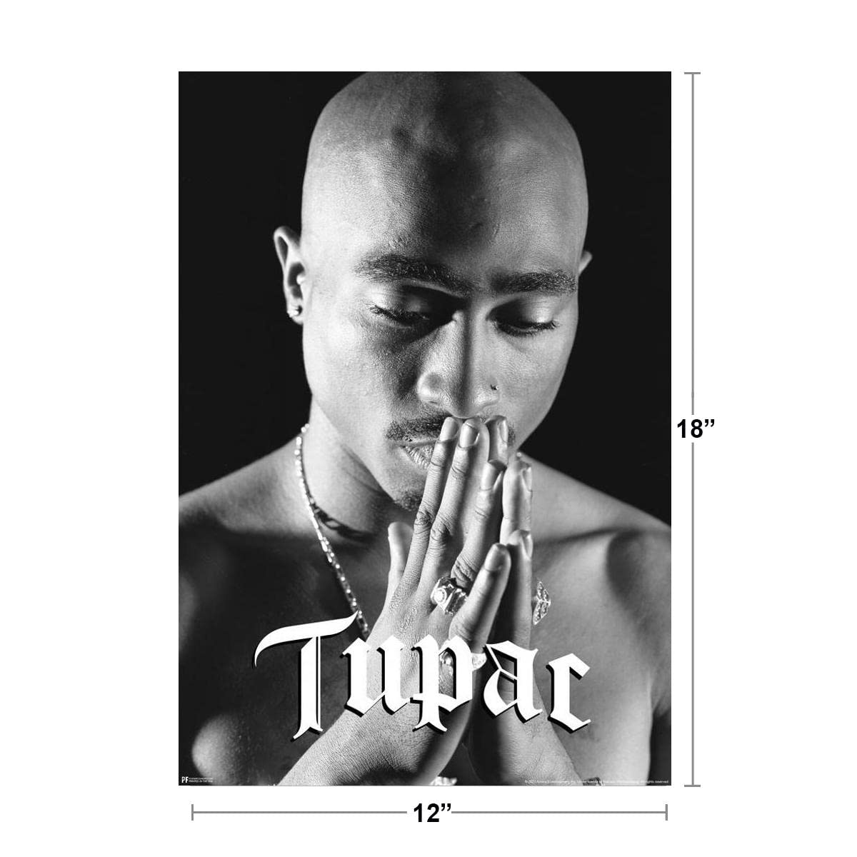 Amazon.com: Tupac Poster 2Pac Praying Hip Hop Music Rapper 90s Rap