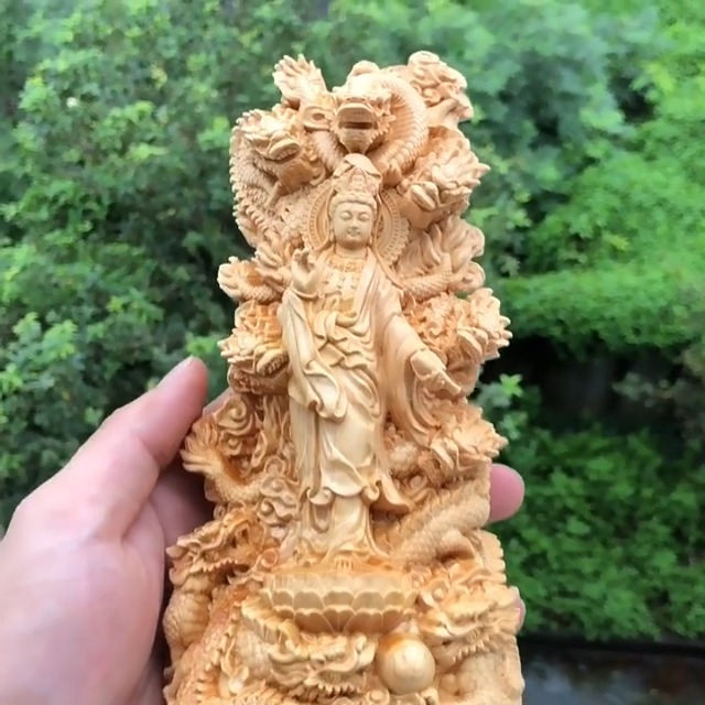 Amazon｜龍神 仏像【九龍観音菩薩】観音様 置物 開運 繁盛 仏間 仏壇