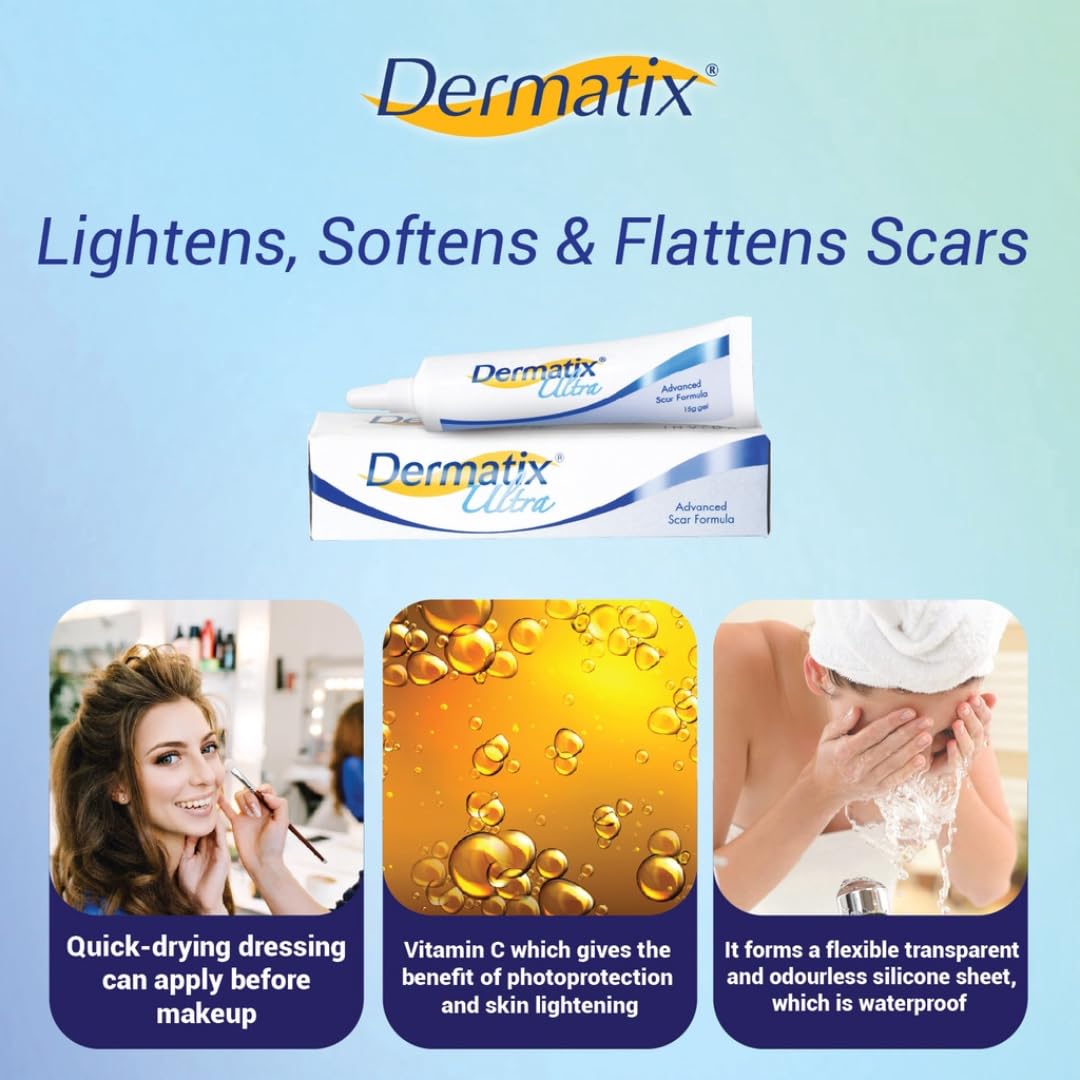 Amazon.com : Dermatix Ultra Advanced Scar Gel - 15g, Softens and