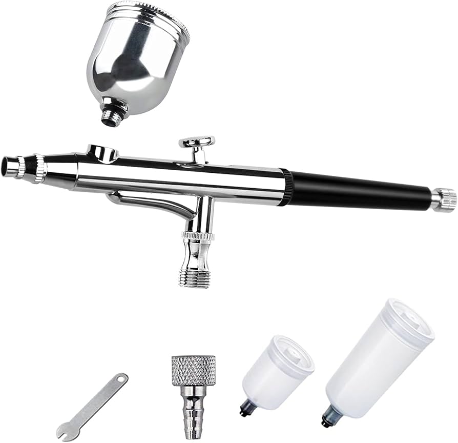 Amazon | Ausuc エアブラシ ハンドピース ダブルアクション 口径0.3mm