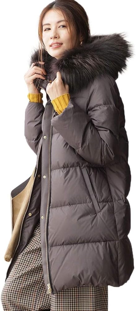 Amazon | [ナノ・ユニバース] 西川ダウン/フードロングダウン 36