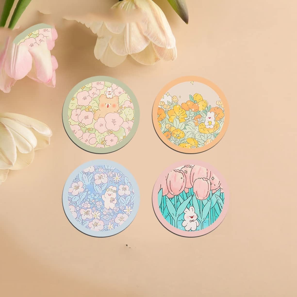 Amazon｜[VANDROUP] コースター おしゃれ デザイン 1-4枚入