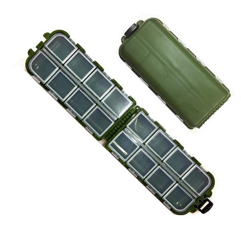 Amazon.co.jp: ミニ パーツボックス グリーン 13仕切り 16内蓋付き