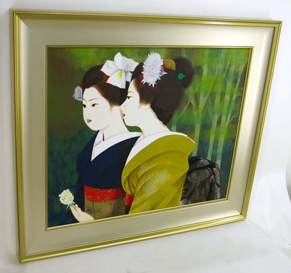 Amazon | ◇清水達三◇【二人舞妓】 直筆日本画 20号◇共シール | 清水