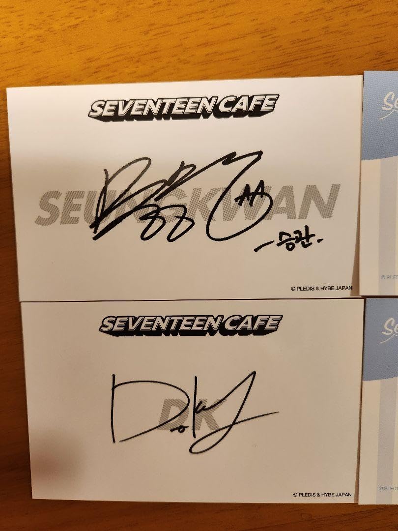 Amazon.co.jp: SEVENTEENカフェ サインカード ドキョム&スングァン