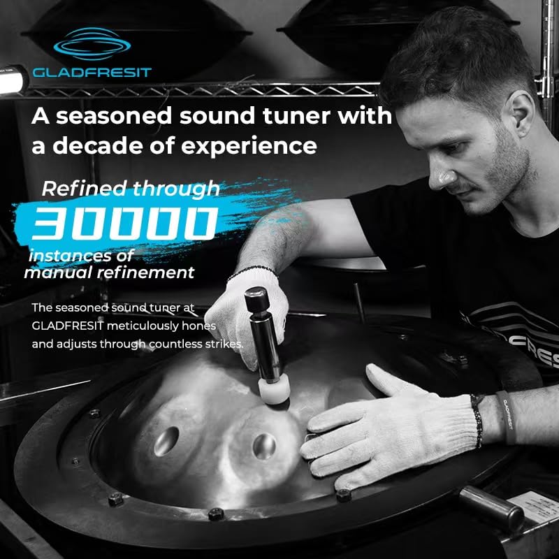 Amazon.com: GLADFRESIT Handpan Drum 22inch in D Kurd Minor with