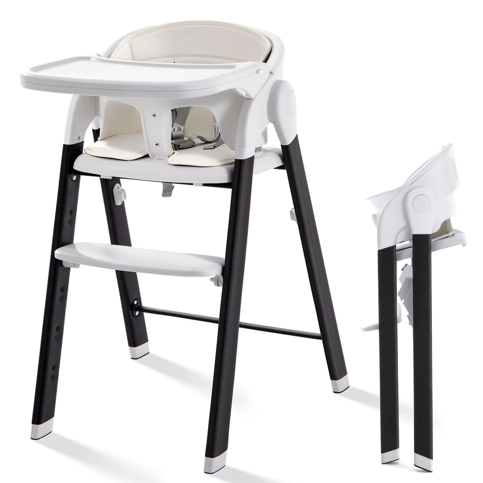 Amazon | CHOZAN ハイチェア 成長チェア 食事トレイ付き ベビーチェア