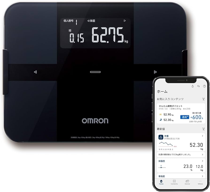 Amazon | オムロン 体重 体組成計 カラダスキャン ブラック KRD-603T2
