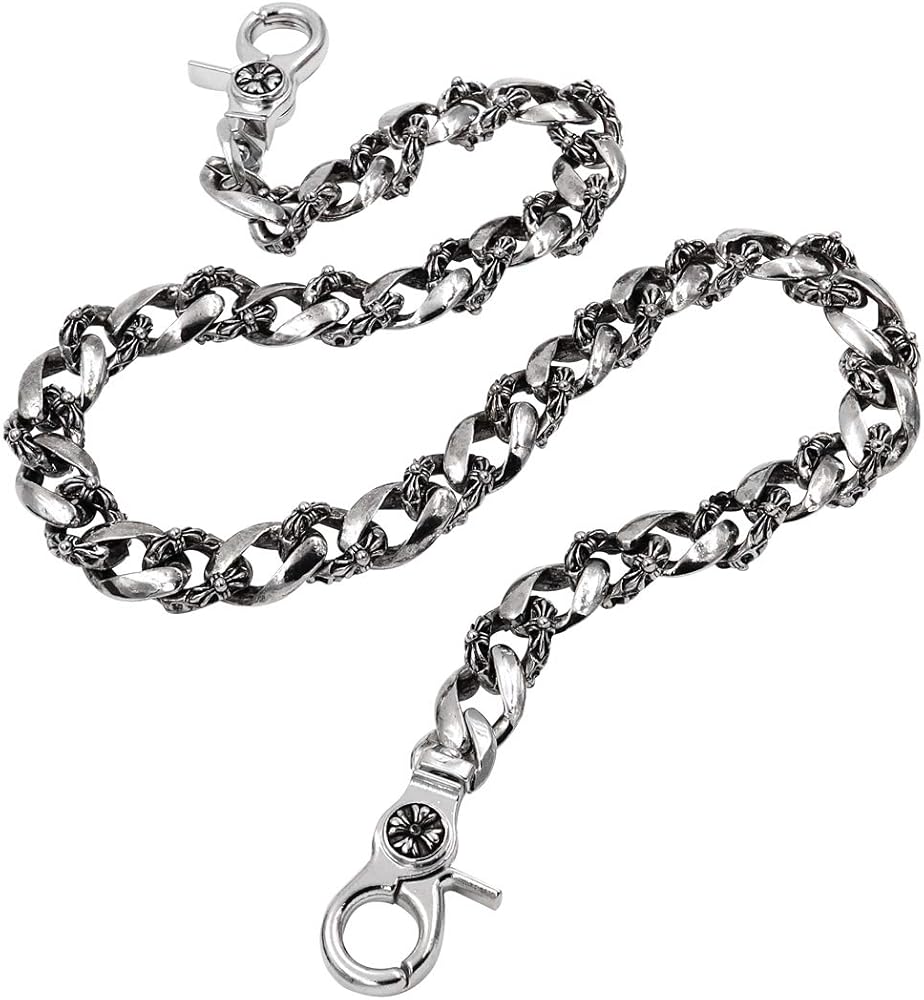 Amazon.co.jp: Uniqsum フレアクロスウォレットチェーンバイカーキー