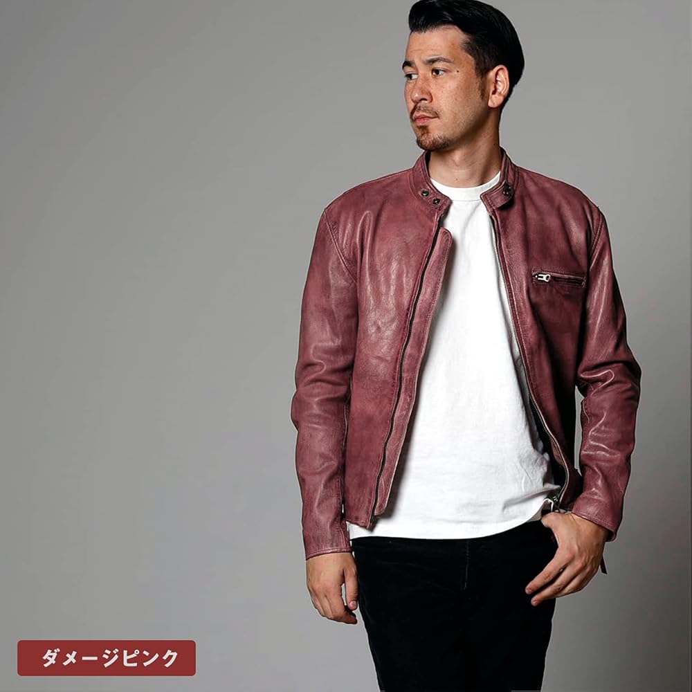 Amazon | [皮の但馬屋] Mo-LAWS ライダースジャケット メンズ 本革