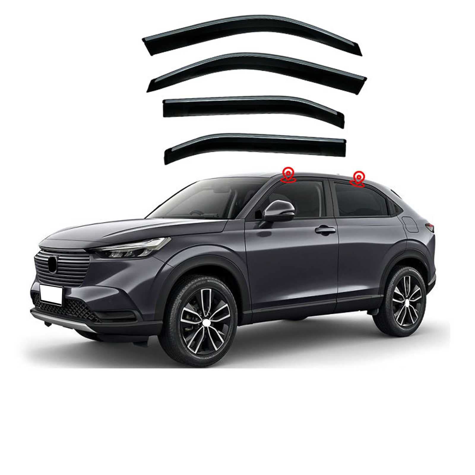 Amazon | 車用サイドバイザー ホンダ 新型 ヴェゼル RV系 専用 ドア