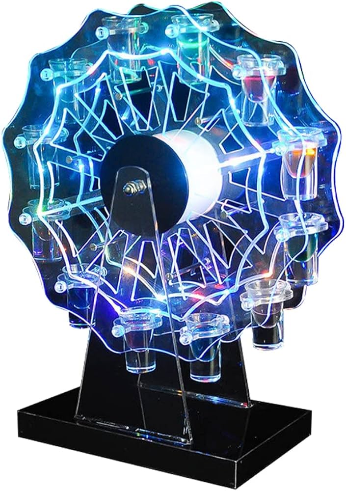 Amazon｜RAKU テキーラ観覧車 LED酒ボトルの表示棚 酒グラススタンド