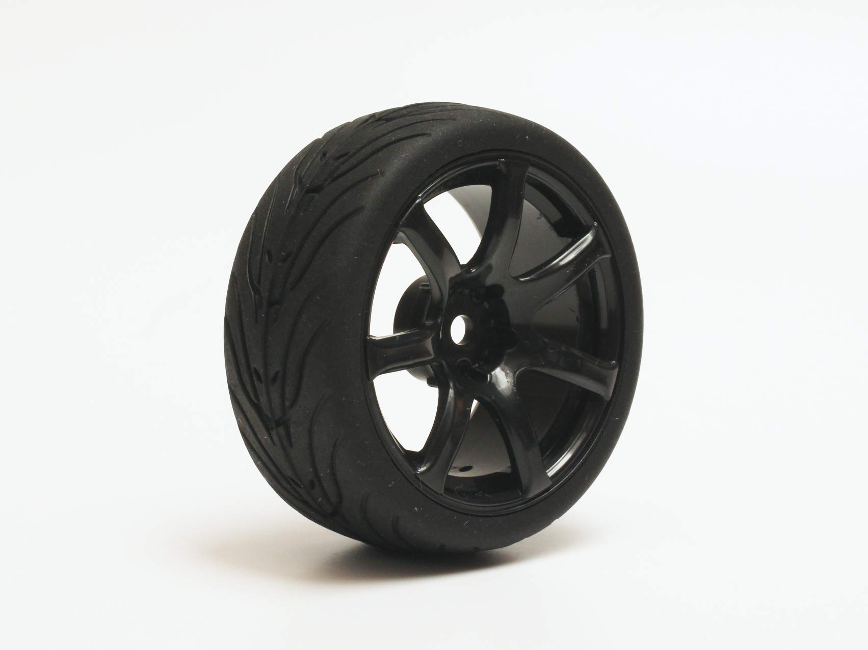 Amazon | 1/10ツーリングカー用 タイヤ組込み済み ブラック 7本