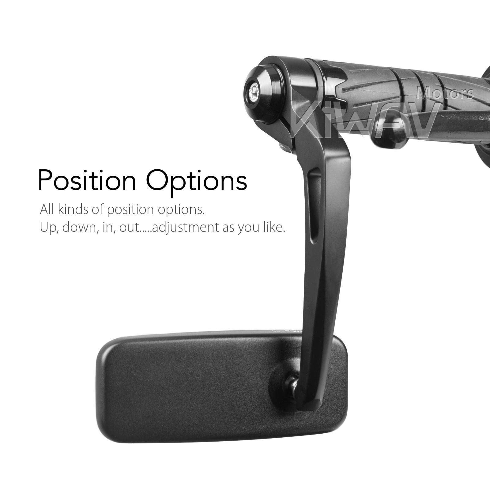 Amazon | KiWAV バイクミラー バーエンドミラー クラシック 黒