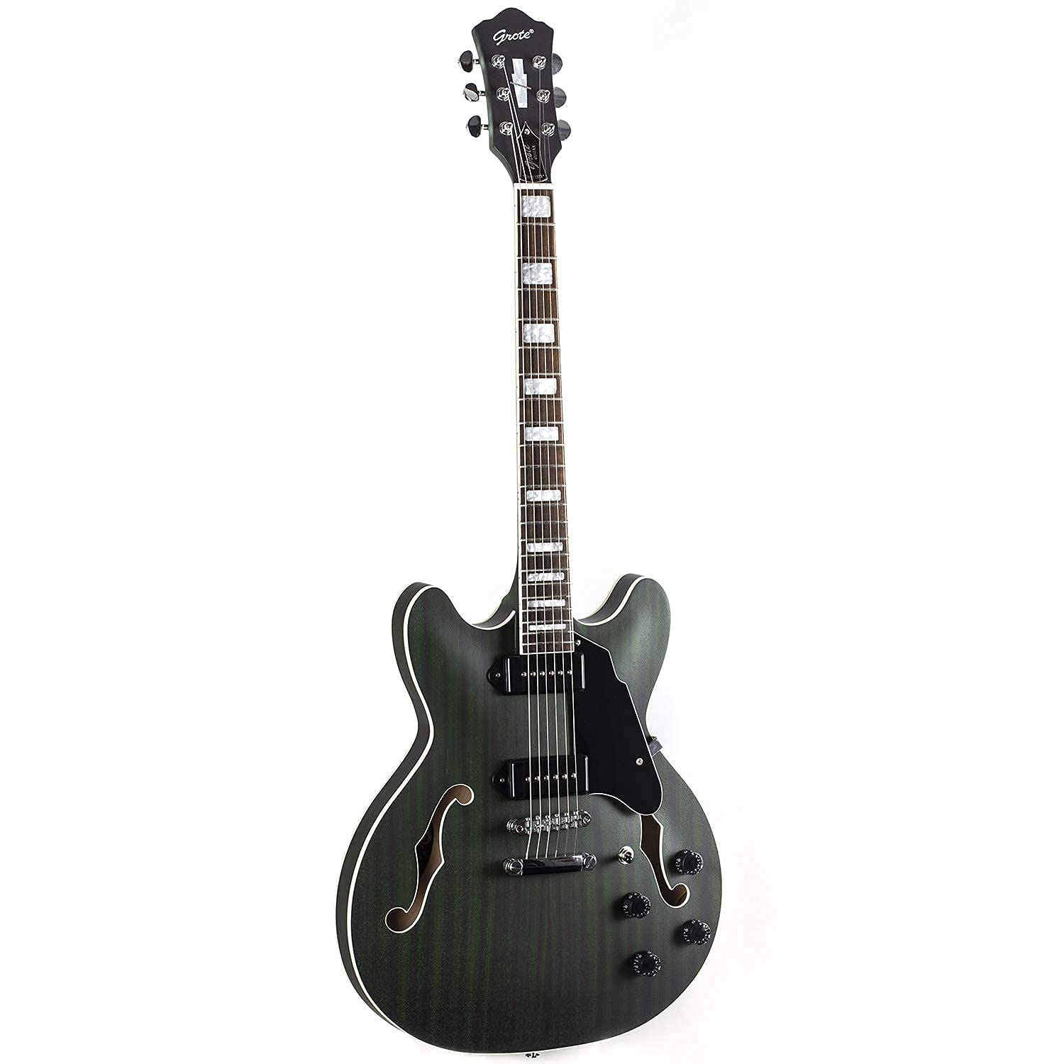 Amazon | GROTE Full Scale Electric Guitar Semi-Hollow Body Guitar