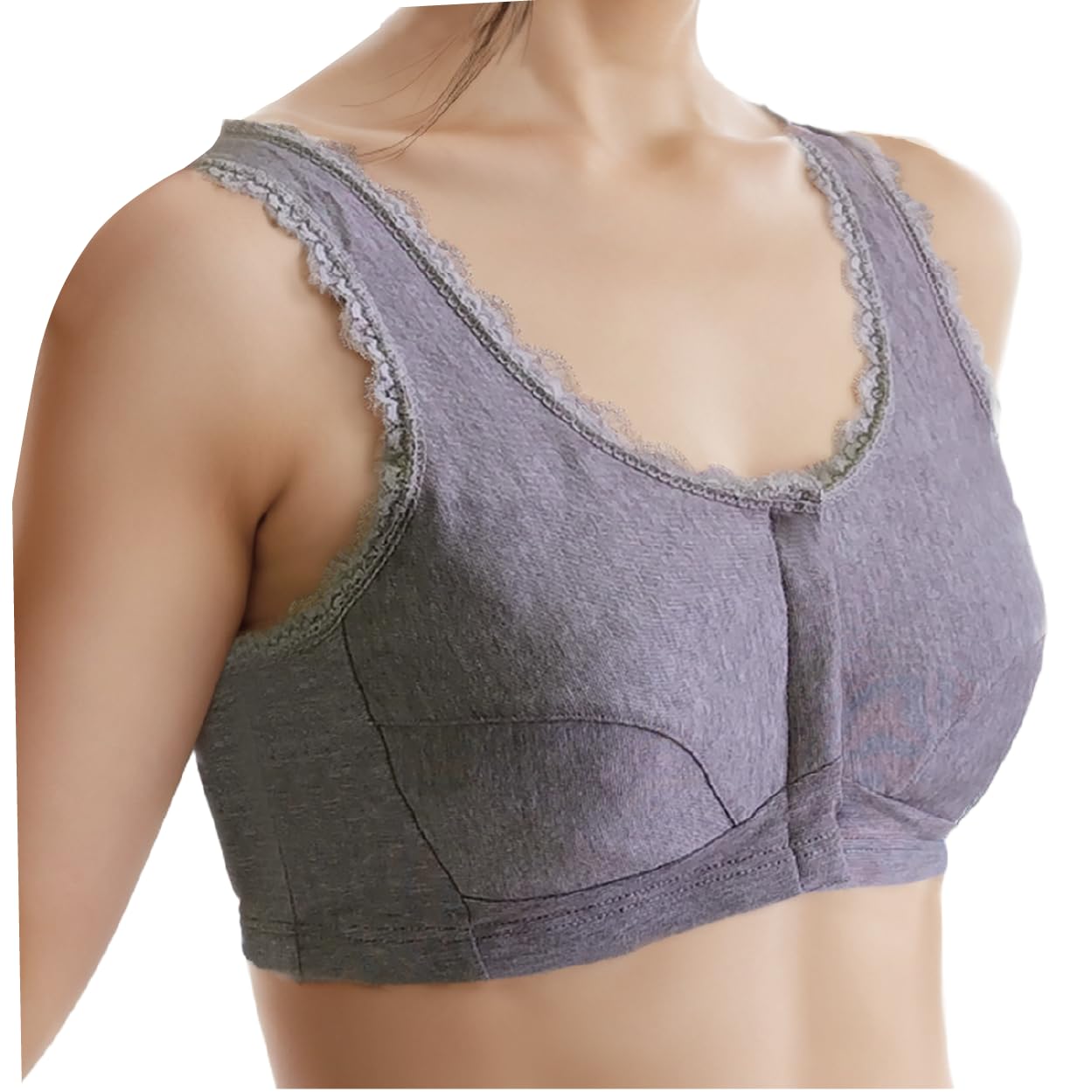 Amazon | [VieCet] ヴィセ さらのび 綿混 前開き ノンワイヤー