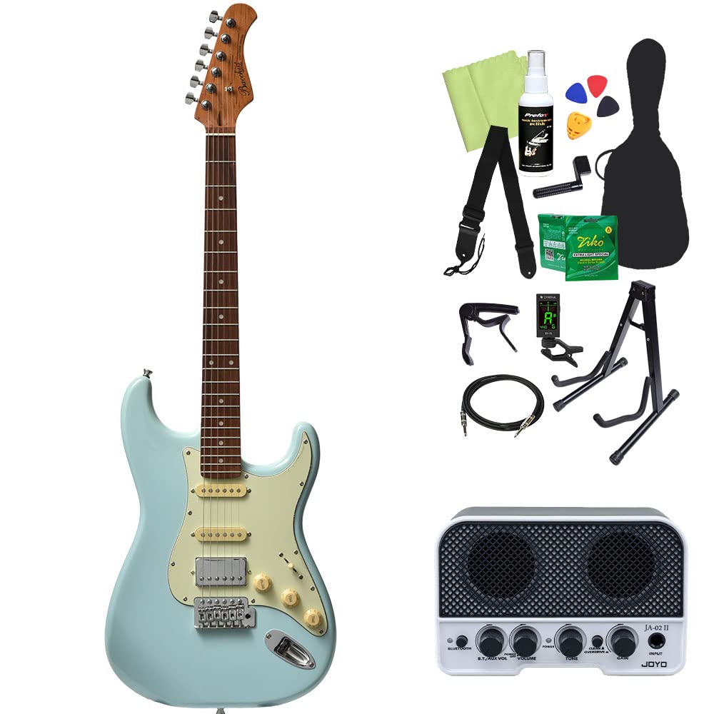 Amazon | Bacchus BST-2-RSM/R エレキギター初心者14点セット
