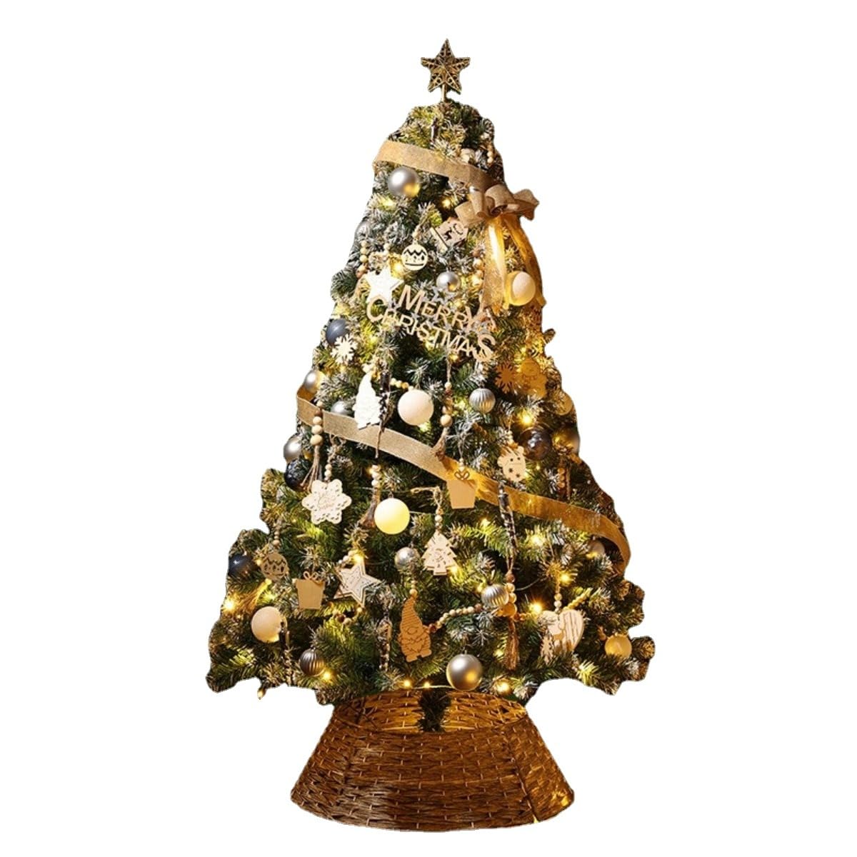 Amazon | Demanca クリスマスツリー(180cm) 【粉なし・超リアル 雪化粧