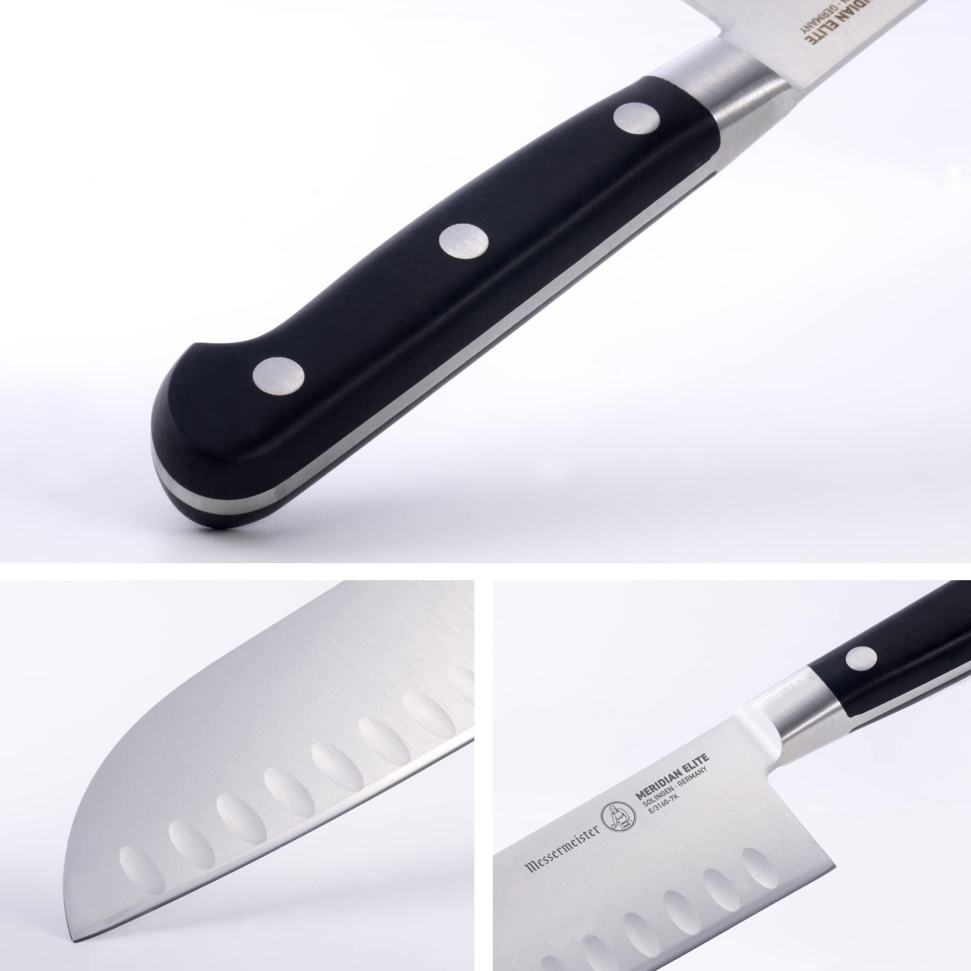 Amazon.com: Messermeister Meridian Elite 7” Kullenschliff Santoku