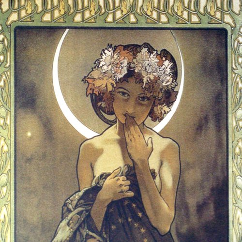 Amazon.co.jp: ポスター アルフォンス ミュシャ 連作 四つの星－月