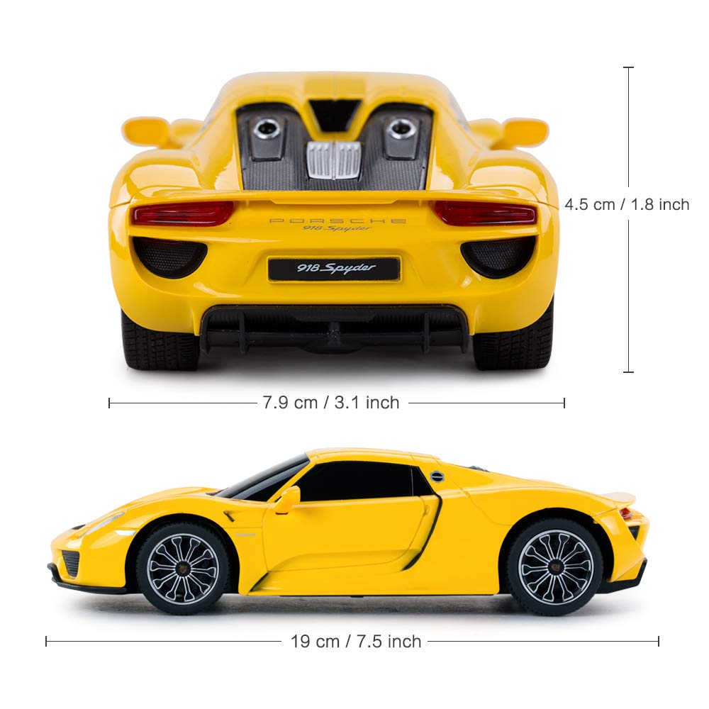 Amazon.com: RASTAR 1:24 Scale Porsche 918 Spyder RC Toy Car for