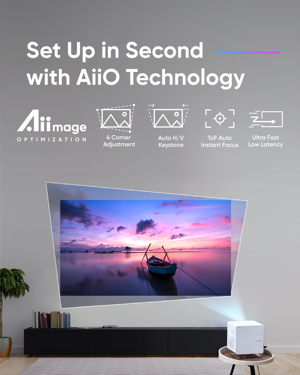 Amazon.co.jp: NOMVDIC P1000 4K 短焦点 ホームプロジェクター 家庭用