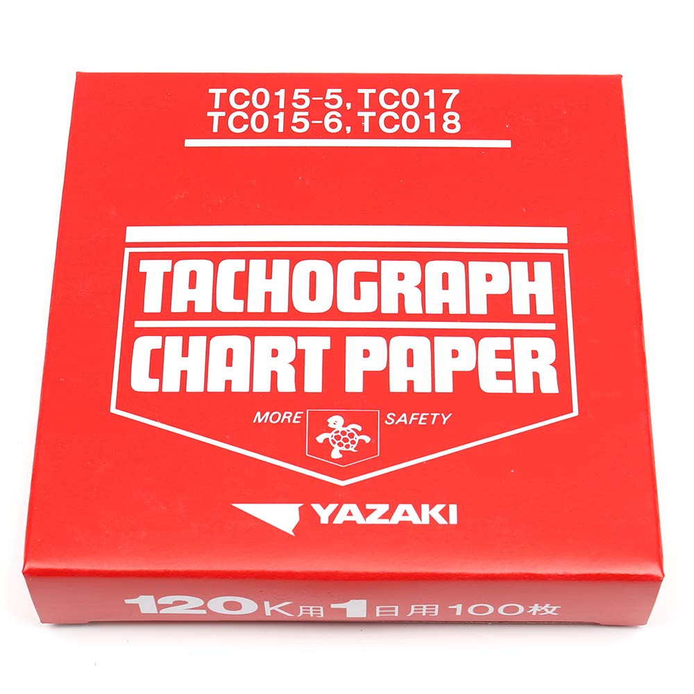 Amazon.co.jp: 矢崎総業 大型タコグラフ用チャート紙（赤箱） 1日用100