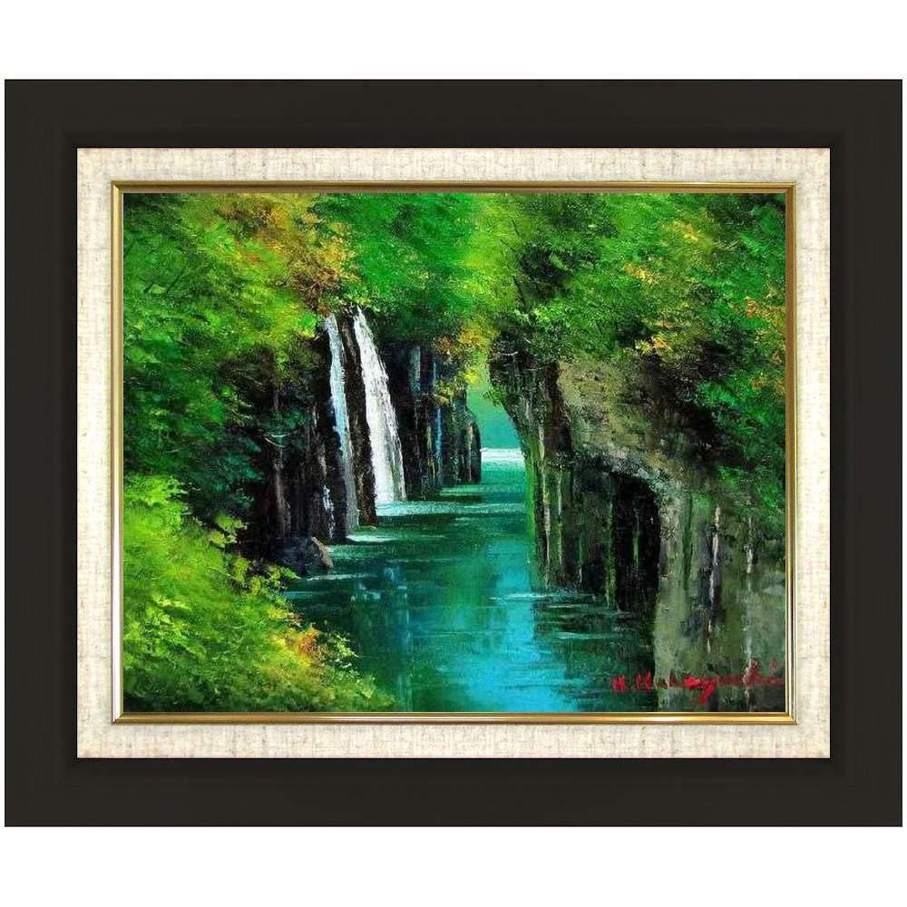 Amazon.co.jp: 小林幸三 高千穂峡 F6号 ブラウン 受注制作 油彩画 油絵