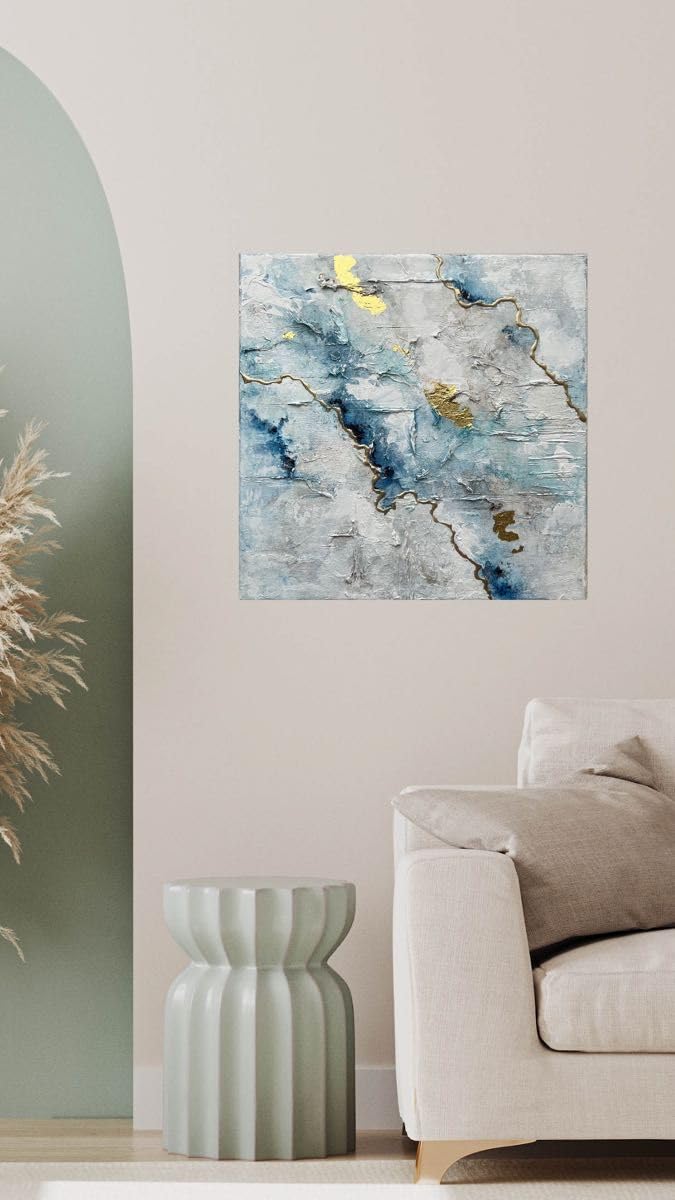 テクスチャーアート絵画インテリアニュアンス海外モダン抽象画青沖縄