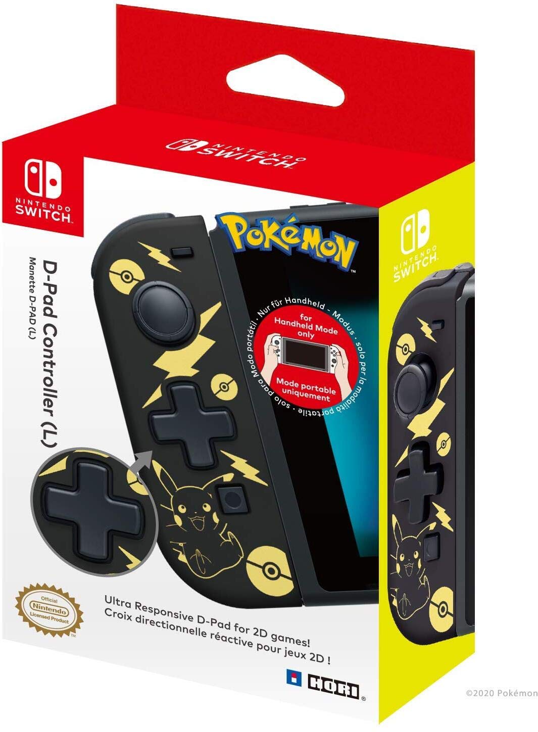 HORI - D-Pad sap (sol) Pikachu (Nintendo Switch) : Amazon.com.tr