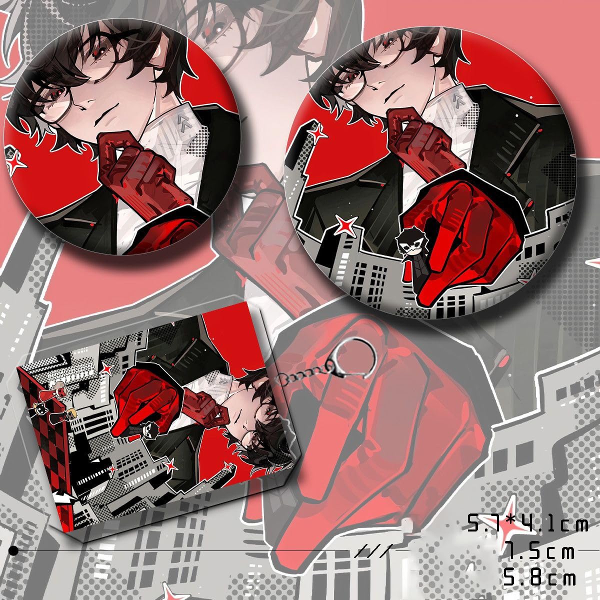 Amazon.co.jp: ペルソナ 雨宮蓮 グッズ セット 福袋 6点セット バッジ