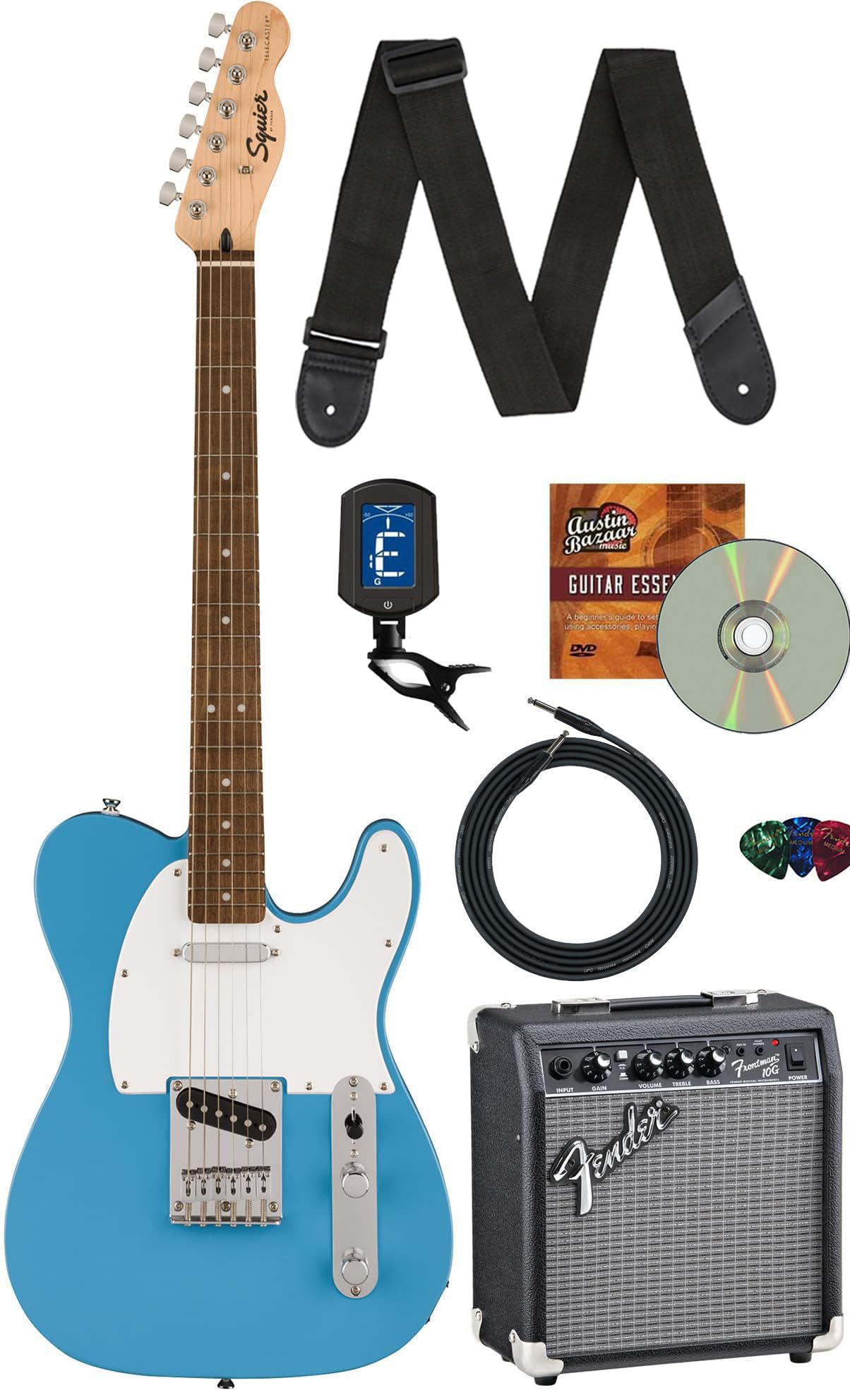 Amazon.com: Fender Squier Sonic Telecaster - California Blue