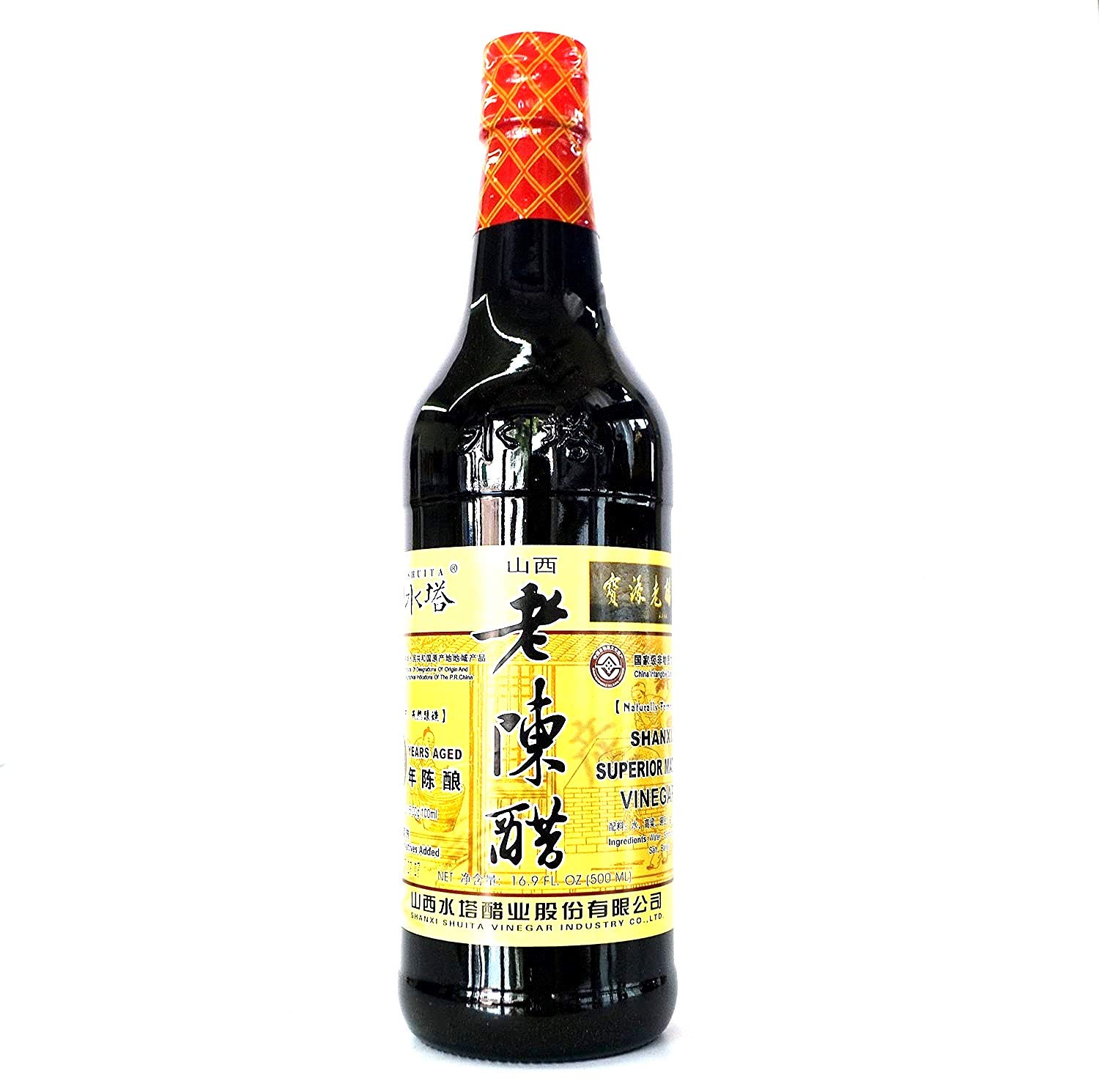 Amazon.co.jp: 中国黒酢（三年陳 水塔山西老陳酢) 中華調味料 500ML