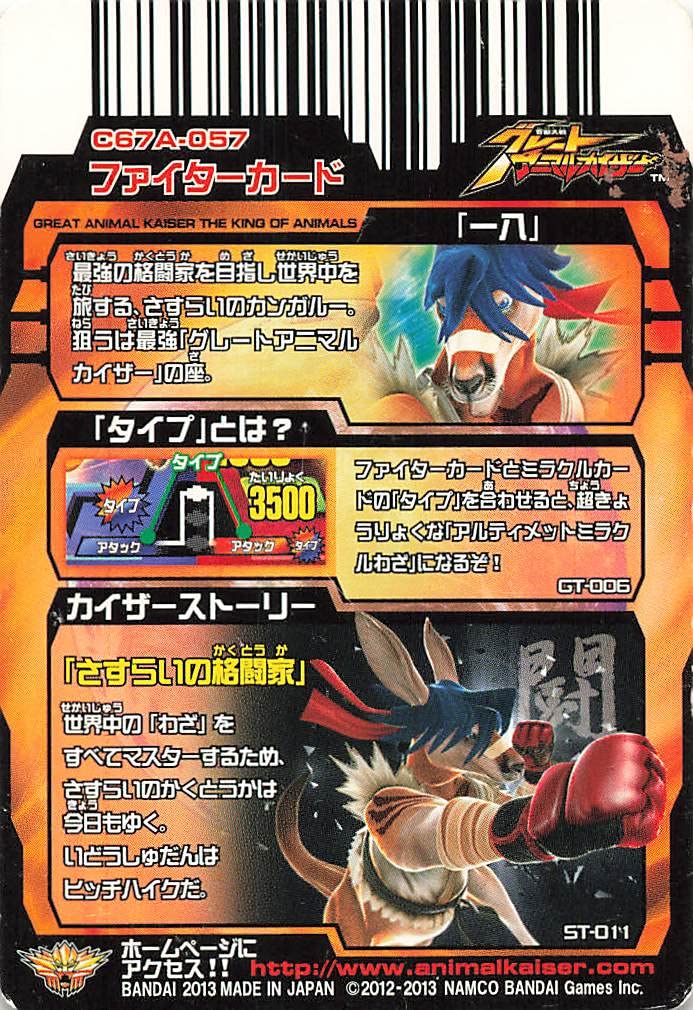 Amazon.co.jp: 百獣大戦グレートアニマルカイザー 放浪の格闘家「一八