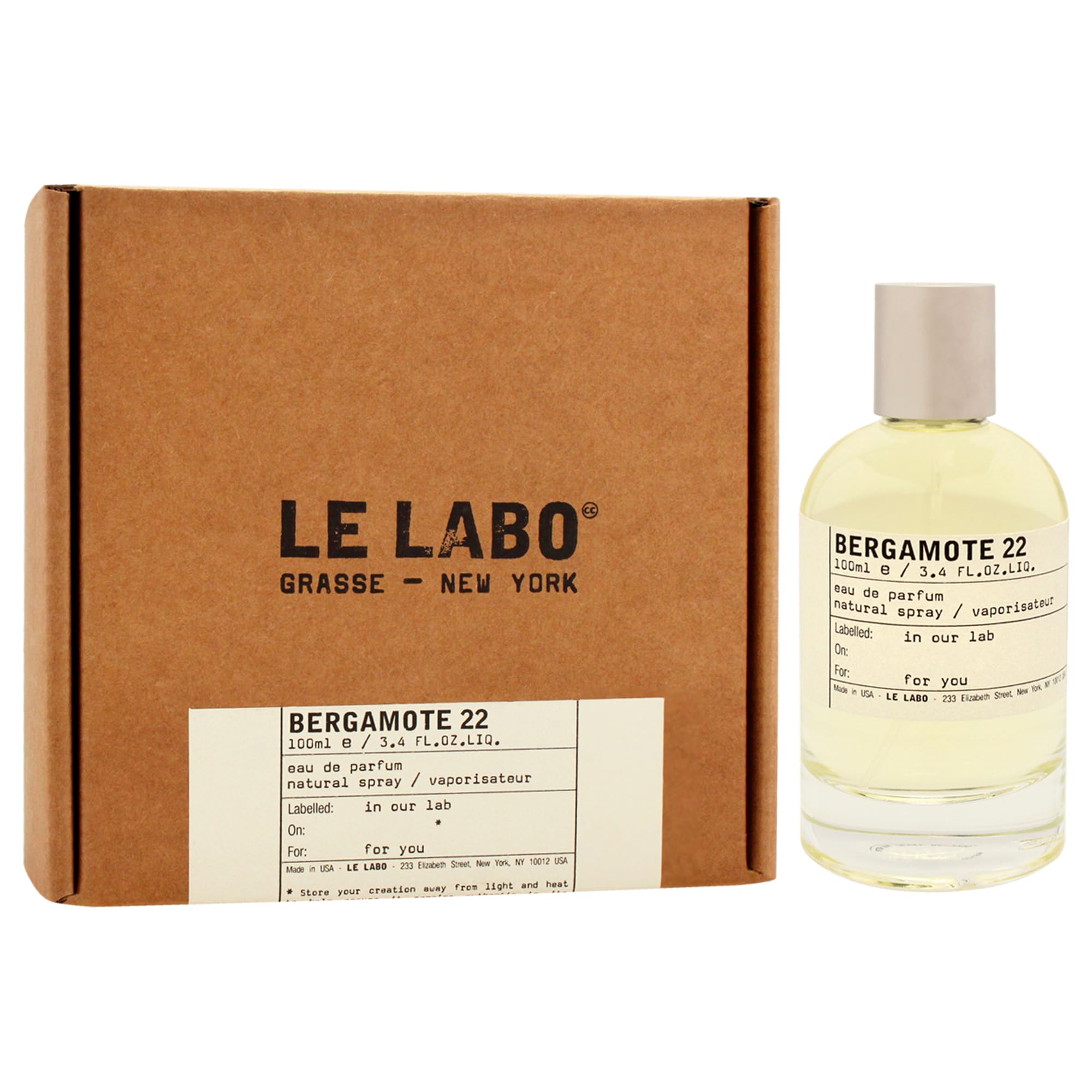 Amazon.com : Bergamotte 22 by Le Labo for Unisex - 3.4 oz EDP