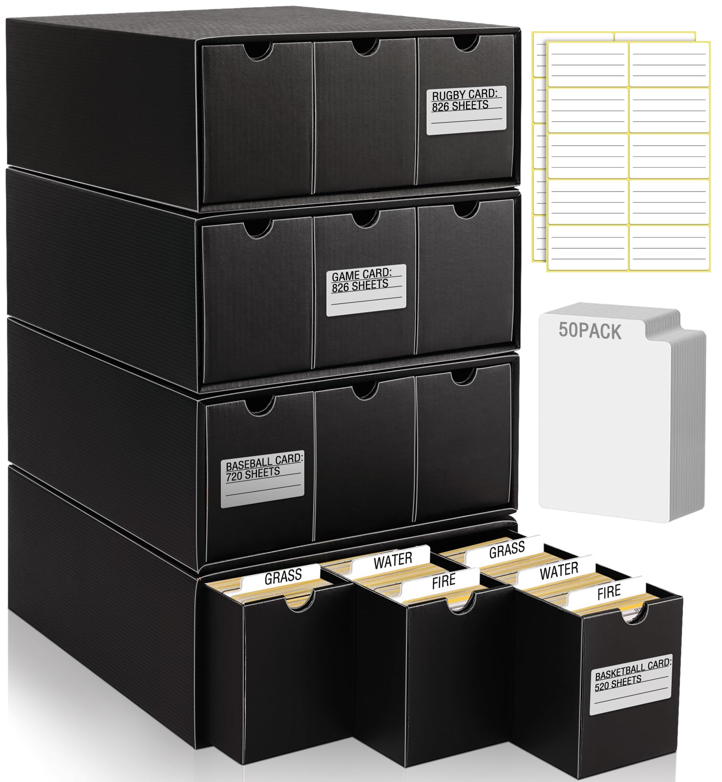Amazon.com: Kitoyz 8000+Trading Card Storage Boxes with 50 Card