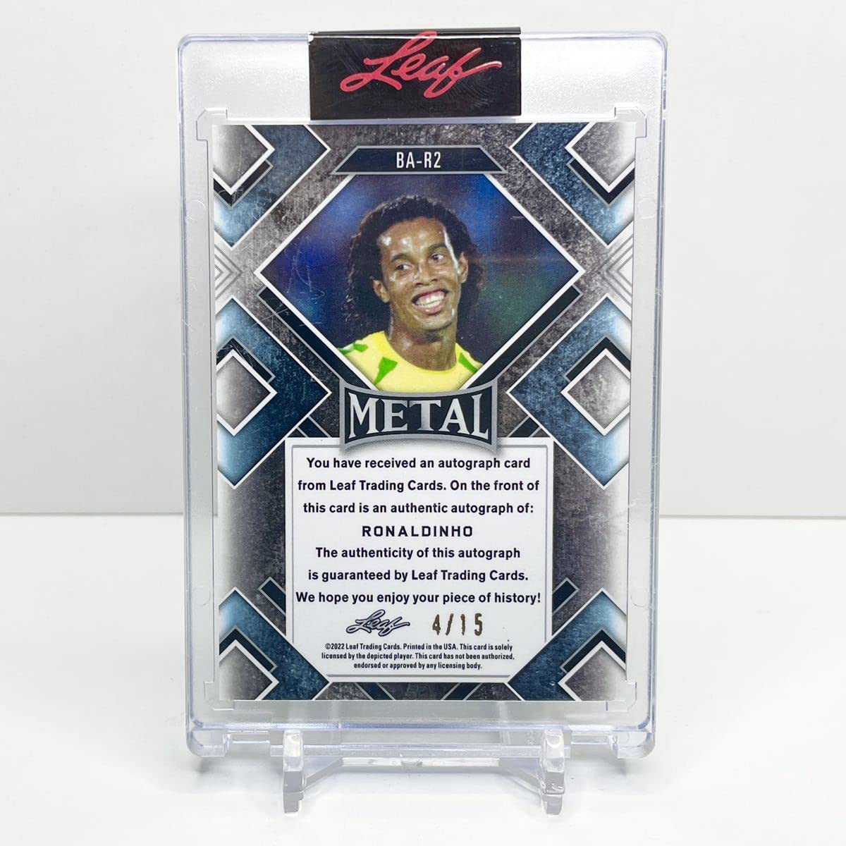 Amazon.co.jp: 2022 Leaf Metal Soccer Ronaldinho auto
