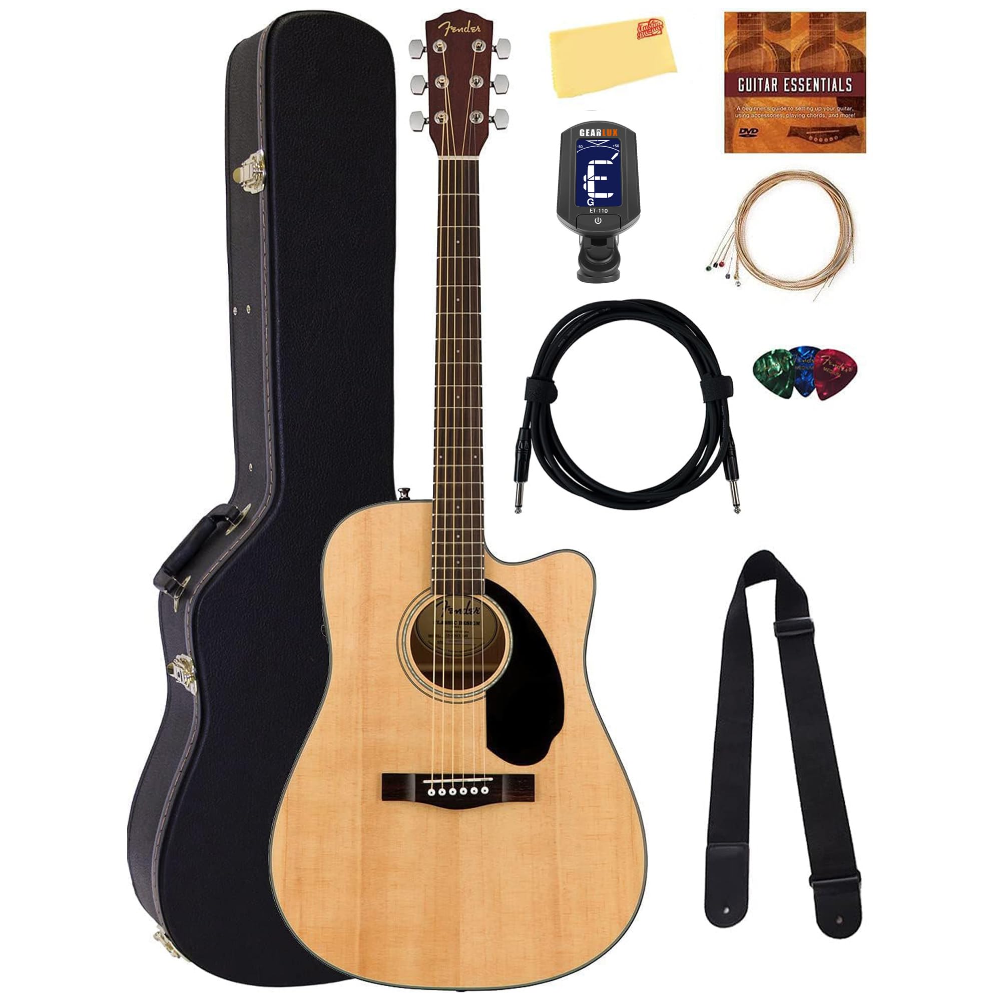 Amazon.com: Fender CD-60SCE Solid Top Dreadnought Acoustic