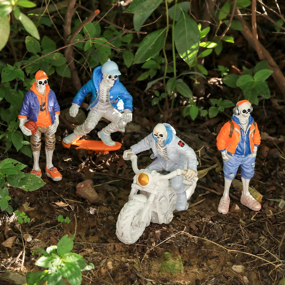 Amazon.co.jp: AULOOS クールなスケルトンフィギュア、樹脂ストリート