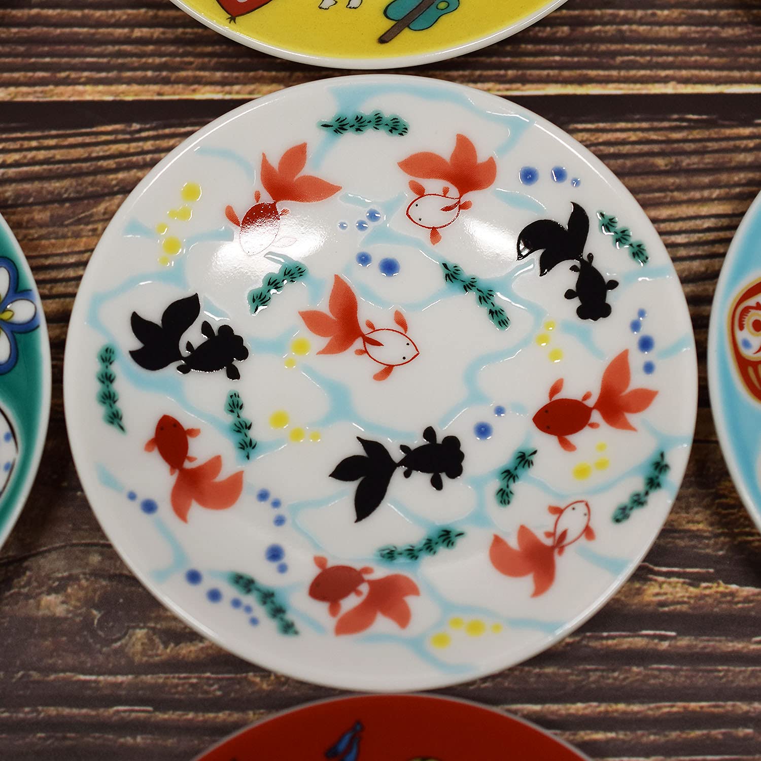 Amazon｜和座の蔵 お皿 おしゃれ 九谷焼 縁起 豆皿 金魚 陶器 小皿