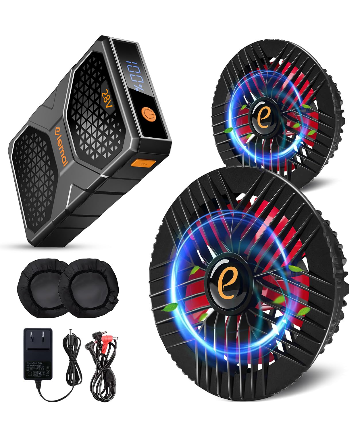 Amazon.co.jp: NEWモデル 28V超超高電圧出力 30000mAh大容量 ファン