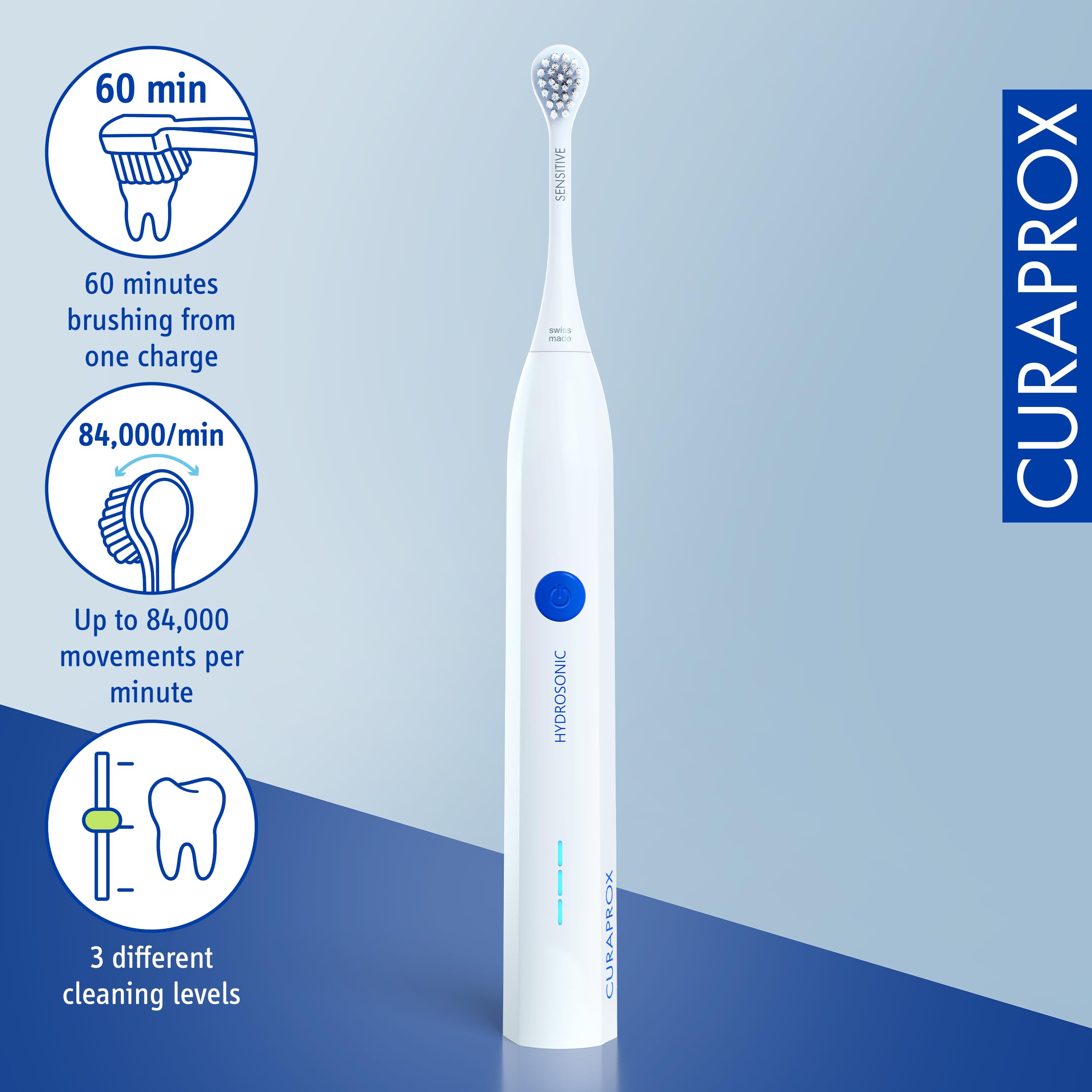 Amazon.co.jp: Curaprox Hydrosonic Easy 電動歯ブラシ 充電器と