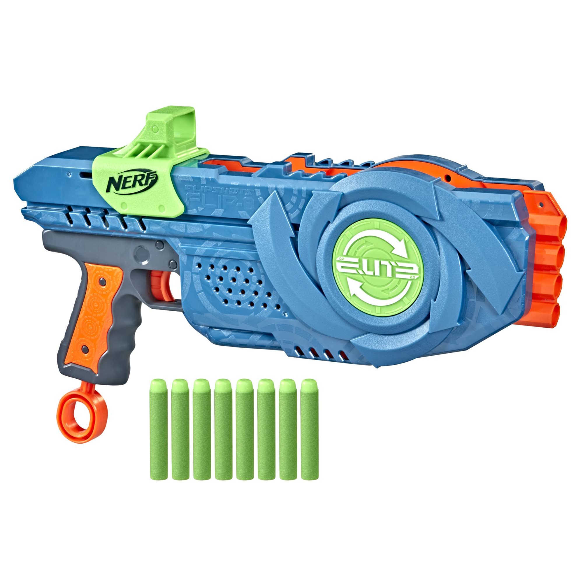 Amazon.com: Nerf Elite 2.0 Flipshots Flip-8 Blaster, Rotating Dart
