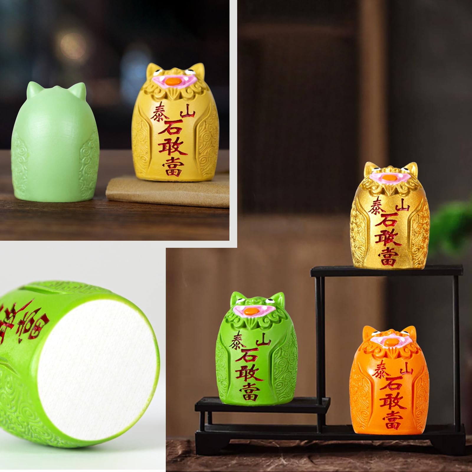 Amazon.co.jp: OBOROZUKI 石敢當 魔除け 置物 オブジェ インテリア