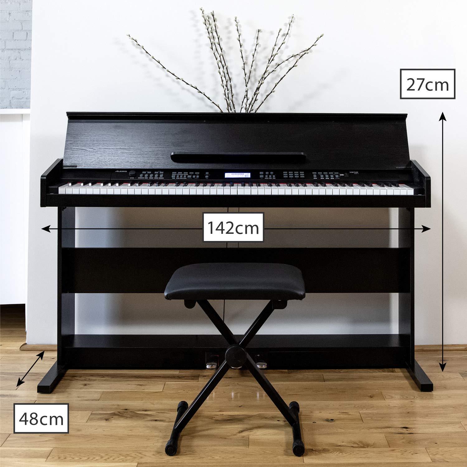 Amazon | Alesis 電子ピアノ 88鍵盤 アップライト型 ベロシティ